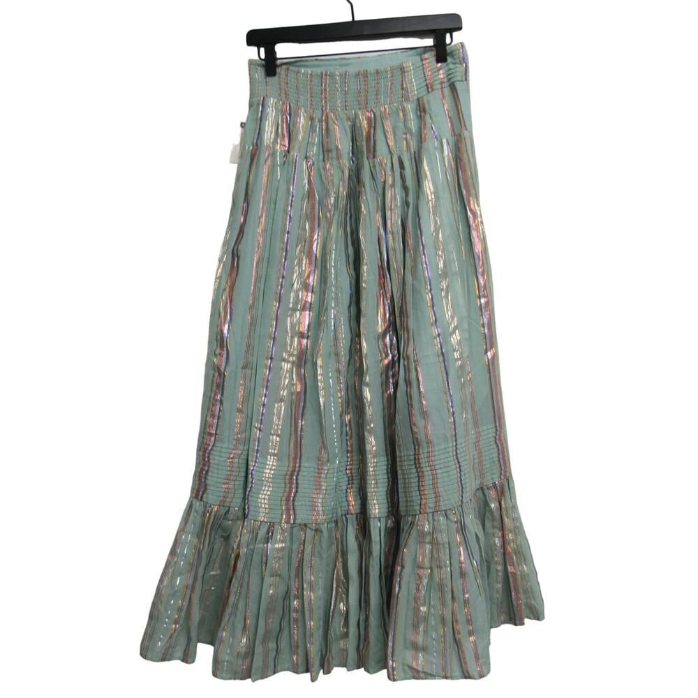 NEW Anthropologie Women Small Audriana Shimmer Maxi Skirt - Picture 5 of 6